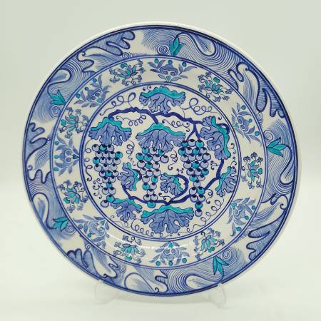 30 cm Çini Üzümlü İznik Replika Tabak