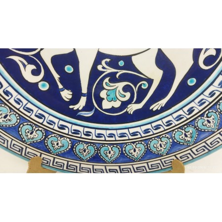 42 cm Selçuklu Motifli Çini Tabak