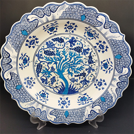 41 cm Üzümlü Çini Tabak