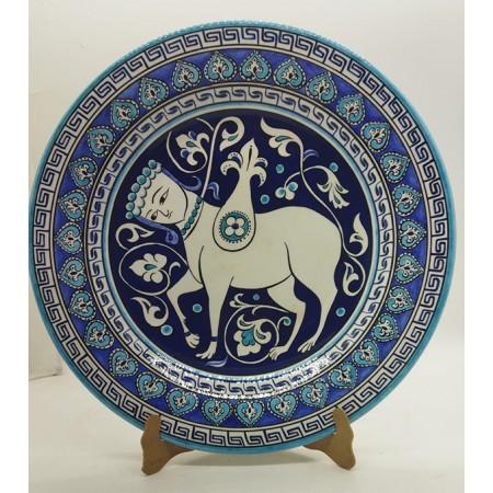 42 cm Selçuklu Motifli Çini Tabak