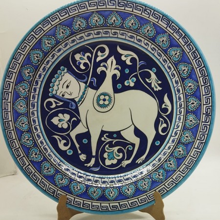 42 cm Selçuklu Motifli Çini Tabak