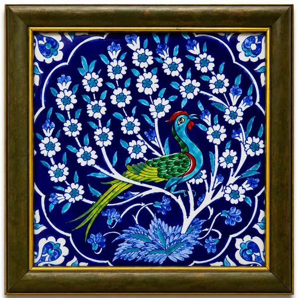 20×20 Tavuskuşu Çini Pano 20×20 Tavuskuşu Çini Pano