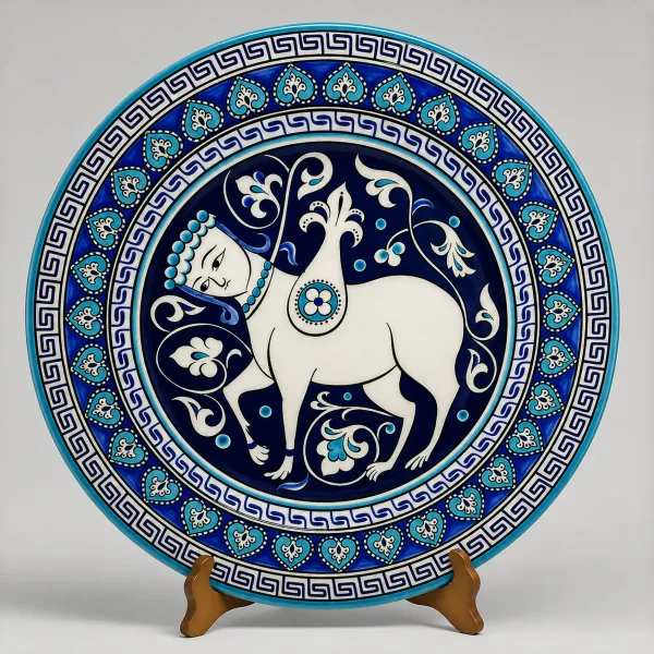 42 cm Selçuklu Motifli Çini Tabak 42 cm Selçuklu Motifli Çini Tabak